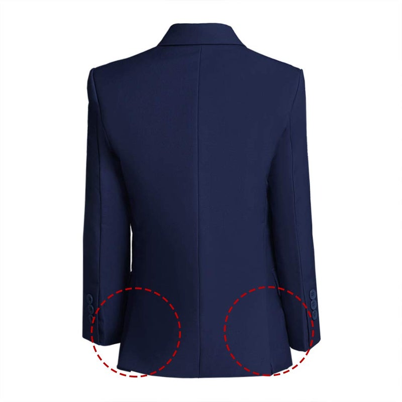 Visaccy Blazer for Boys Classic Navy Blazer Toddler Formal Suit Size 10 - Image 2